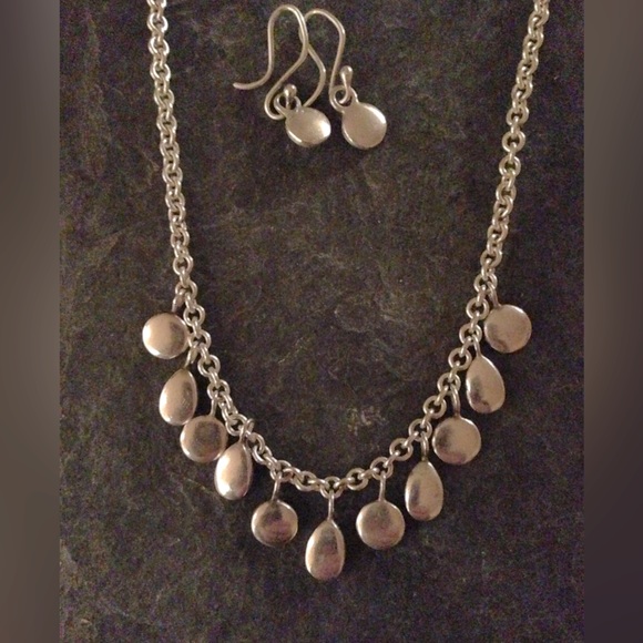 Sterling, artisan made necklace and earrings. Timeless and beautiful. - Picture 1 of 7